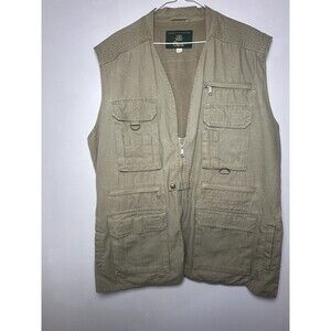 Vintage ORVIS Green Vest Hunting Fishing Travel Safari Film Photography Mens XL